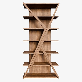 Noir Trading Solid Wood Bookshelf Retro High-end Simple Storage Furniture Classic Business Display Combination 3d model