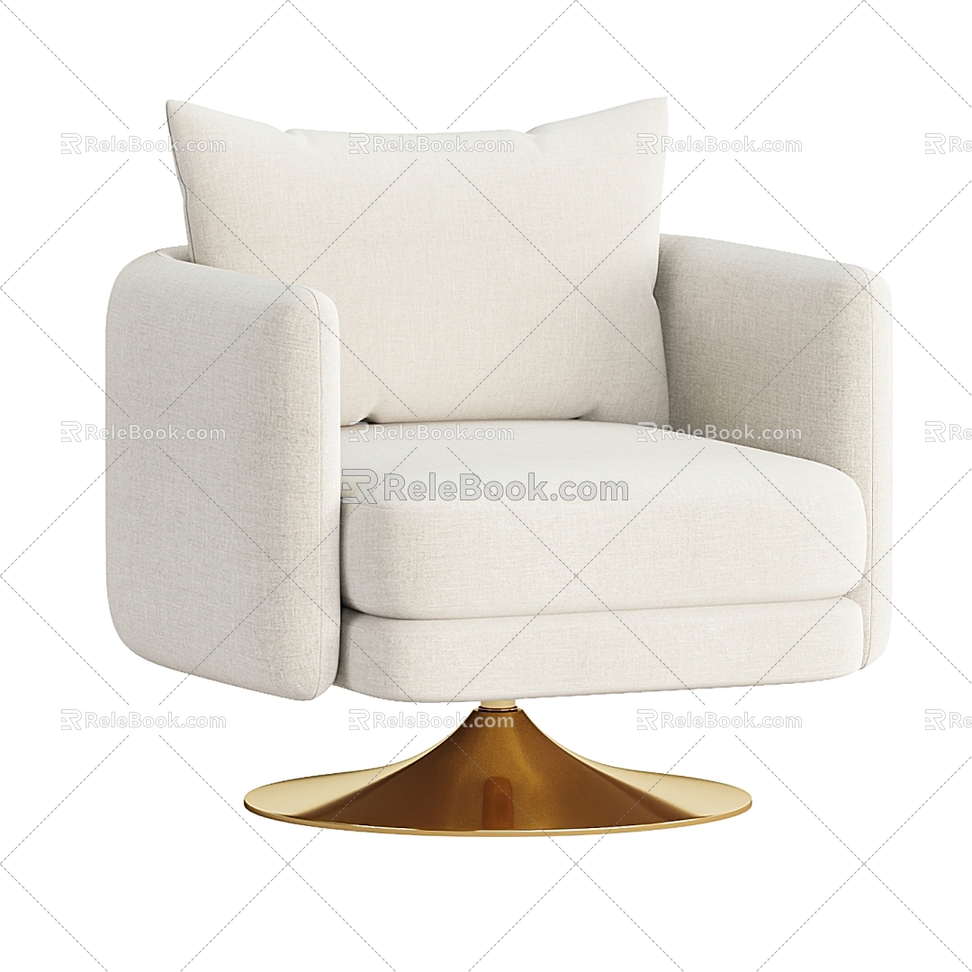 Auburn Swivel Single Sofa Single Chair 3d model