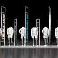 Modern Display Shelves Featuring Mannequins In Outdoor Clothing And Modern Technique