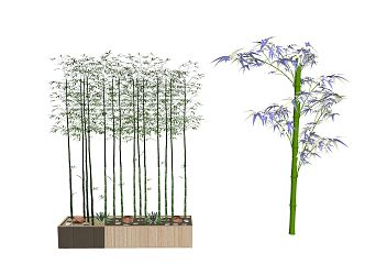 Modern bamboo 3d model