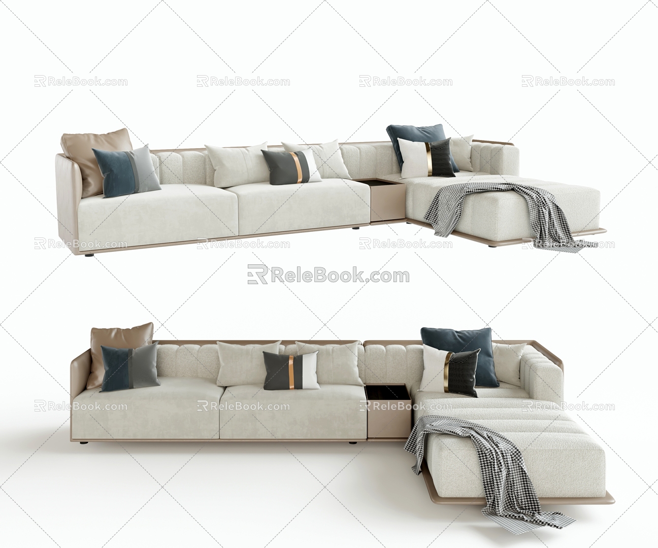 L-shaped sofa 3d model