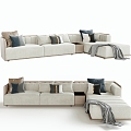 L-shaped sofa 3d model