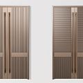 Modern Double Door Copper Door Double Door Combination 3d model