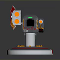 Turret Turntable Railgun Sci-fi Tower Defense Game Tower Defense Sci-fi Turret Game Turret Game Battery 3d model