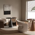 Modern Leisure Tables and Chairs Negotiation Tables and Chairs Dining Tables and Chairs 3d model