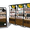 Industrial LOFT Shelf Wine Rack Container Display Rack Display Cabinet Booth 3d model