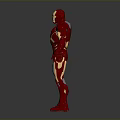 Red And Gold Iron Man Character Figure With Glowing Arc Reactor In Standing Pose