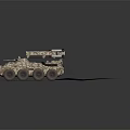 Military Weapon Armored Vehicle With Six Wheeled Missile Launcher System And Camouflage Pattern