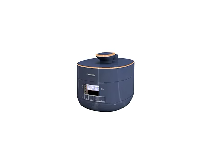 Panasonic Dark Blue Electric Rice Cooker Multifunctional Kitchen Appliance With Digital 3d model