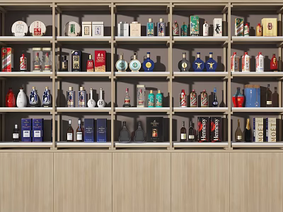 New Chinese Wine Cabinet 3d model