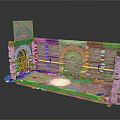 Ancient Stone Structure With Archway And Brick Wall Design Features 3d model