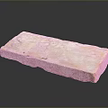 Vintage Red And White Textured Brick With Rough Surface For Construction Projects 3d model