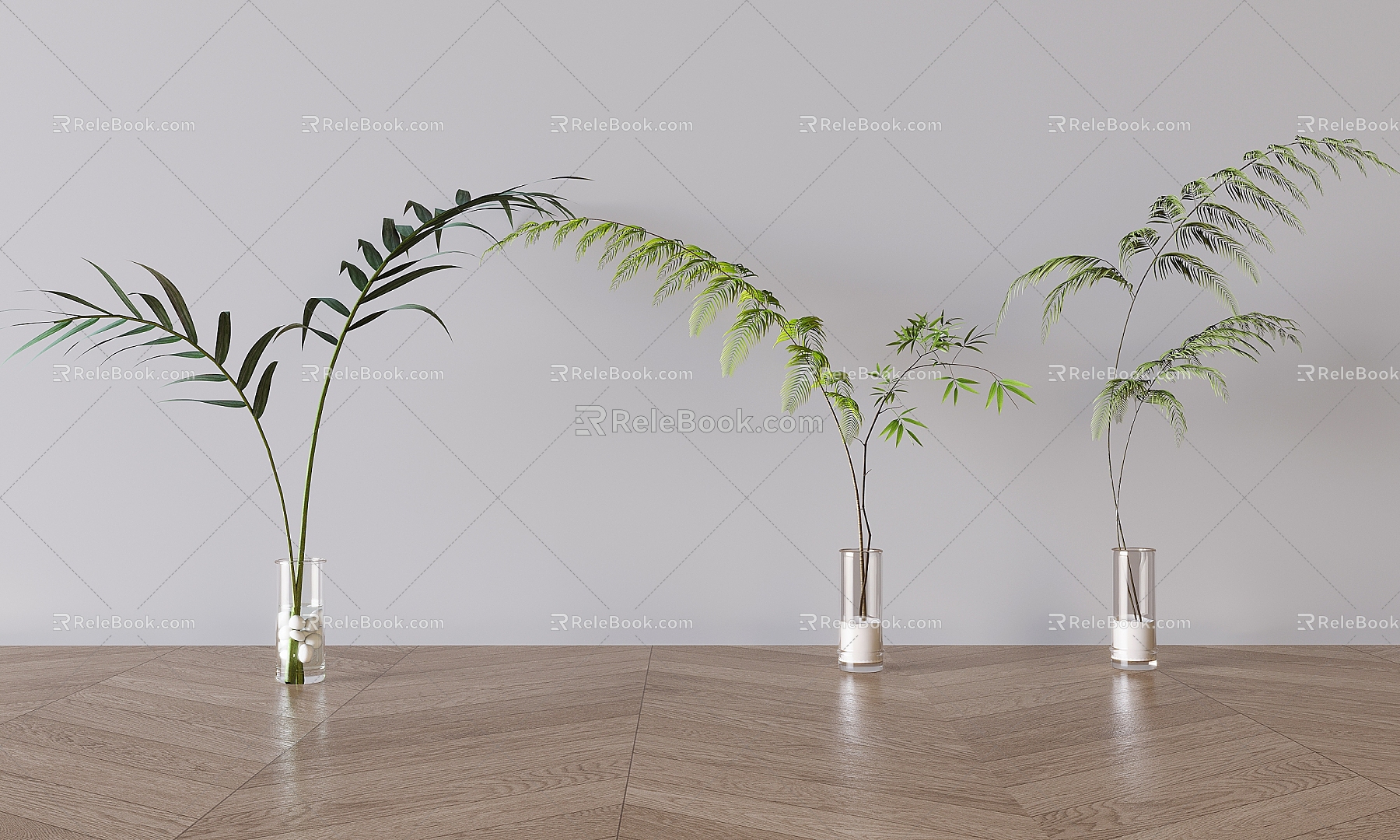 aquatic plants green plants 3d model