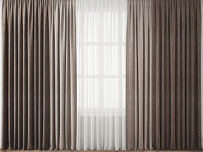 Modern curtains 3d model