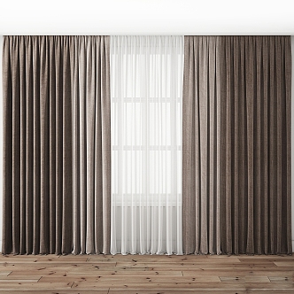 Modern curtains 3d model