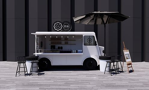 Industrial LOFT VAN snack car 3d model