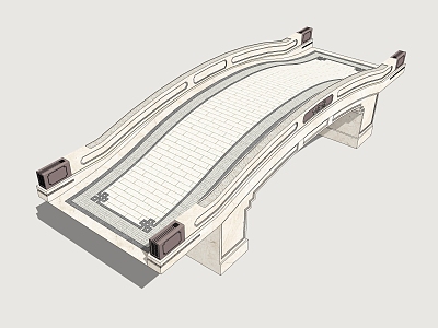 Stone Arch Bridge Garden Bridge Pedestrian Bridge 3d model