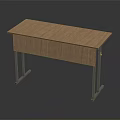 Modern Wooden Table with Metal Legs Simple Design for Home Office Use