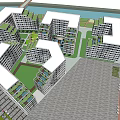 Modern Apartment Buildings In Urban Residential Area With Contemporary Exterior And Balconies