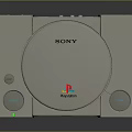 Classic Sony PlayStation Gaming Console With Dual Controller Ports And Logo