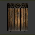 Wooden Cylindrical Glossy Decorative Container With Carved Rim And Vertical Slats