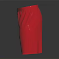 Red Athletic Shorts For Casual Wear With Elastic Waistband And Comfortable Fit