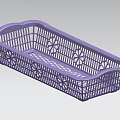 Purple Mesh Design Vegetable Washing Basket With Floral Patterns For Kitchen Use 3d model