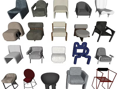 Stylish Modern Single Seater Sofa Designs With Comfortable Features For Living Room 3d model