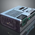 Vintage Retro Game Console With Front Cartridge Slot Rear AV Ports And Ventilation Grilles
