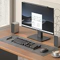 Computer mouse keyboard display 3d model