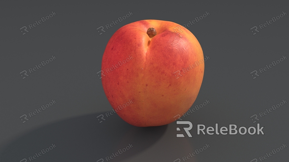 Apricot Apricot Yellow Peach Nectarine Loquat Apple Peach Fruit Super Realistic High Precision Video Grade model