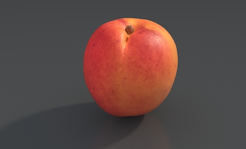 Apricot Yellow Peach Nectarine Loquat Apple Peach Fruit Super Realistic High Precision Video Grade 3d model