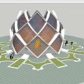 Modern Architecture Public Architecture Petal Architecture Lotus Architecture Special-shaped Architecture Curved Surface Architecture Holy Fire 3d model