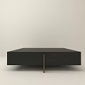 Modern Black Coffee Table With Sleek Surface And Metal Legs Design