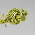 Golden Industrial Equipment With Precision Gears Shafts And Spherical Structure