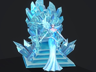 Ice Queen Game Character Anime Characters 3d model