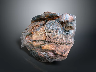 Unique Wood Stone With Organic Detailed Natural Texture And Raw Material Look 3d model