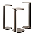 Modern Side Tables With Metal Frame And Round Top In Different Heights 3d model