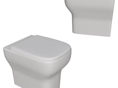 Modern White Ceramic Toilet With Simple Design And Smooth Surface Finish 3d model