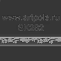 Ornate White Carved Architectural Component With Floral Vine Patterns For Interior Design