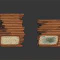 Stacked Bread Slices With Moldy Pieces On Dark Reflective Surface