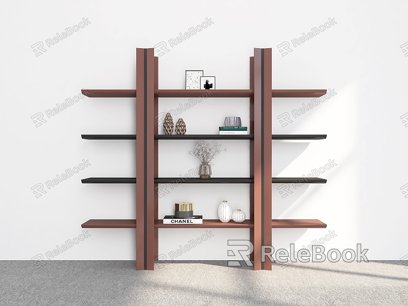 Bookshelf Bookshelf Ornaments Bookshelf Decorative Storage Rack Decorative Rack Bookshelf Shelf model