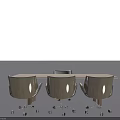 Modern Rectangular Conference Table Setting With Ergonomic Chairs And Rolling Wheels
