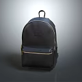 Stylish Black Leather Backpack With Minimalist Design And Gold Accents For Daily Use