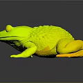 Green Frog With Red Eyes Textured Skin On Black Background With Reflection