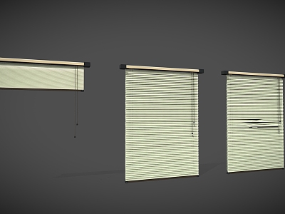 Shutters Window Paper Window 3d model