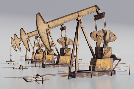 Oil field recovery machine 3d model