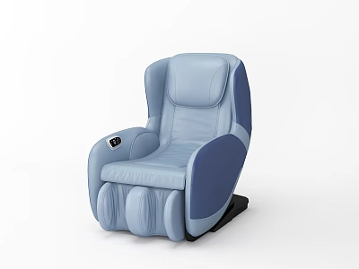 Light Blue And Dark Blue Single Sofa With Modern Design And Massage Features 3d model