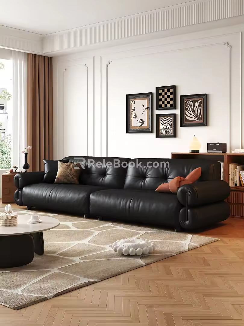 Vintage double sofa 3d model