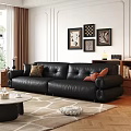 Vintage double sofa 3d model